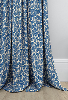 Land & Shore Oak Leaf, Blue - Made to Measure Curtains